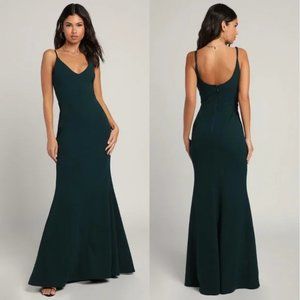 Lulu's Dark Green Maxi Dress